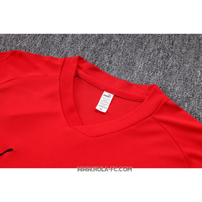 Chandal del AC Milan 2022-2023 Manga Corta Rojo - Pantalon Corto